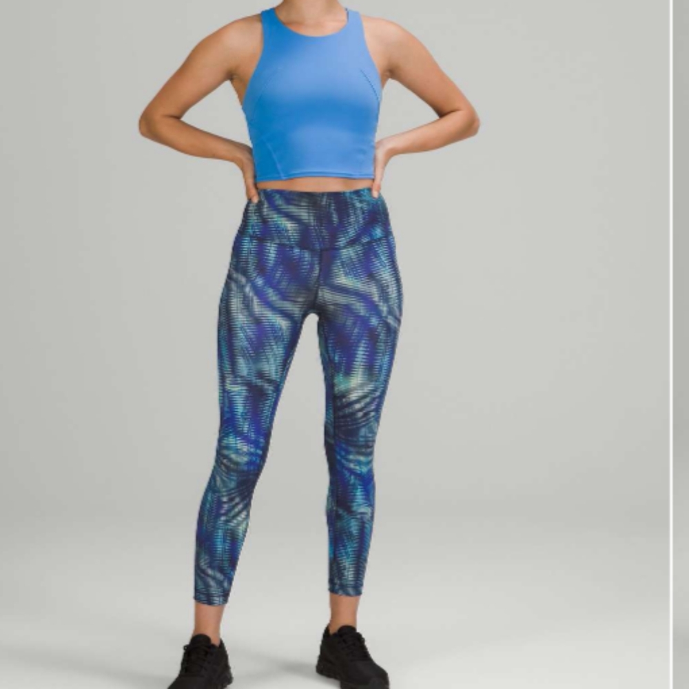 NWT Lululemon Wunder Train High-Rise Tight 25" Shapeshifter Flux Blue Multi